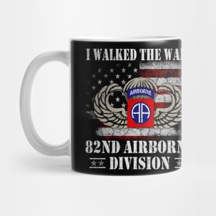 I Walked The Walk 82nd Airborne Division T Shirt Mens -  Veterans Day Gift Mug